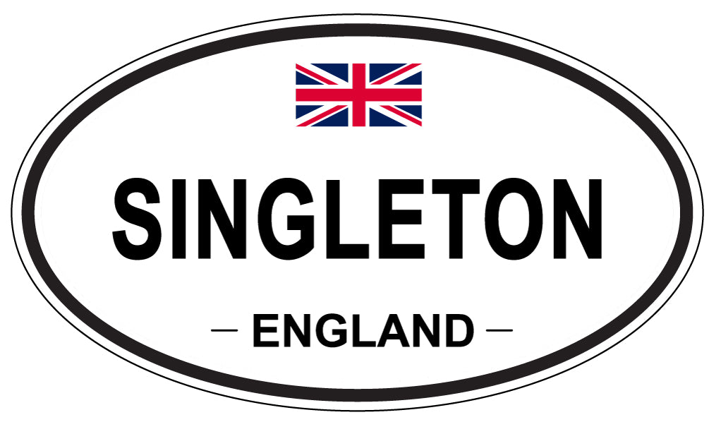 SINGLETON, ENGLAND - Oval Sticker