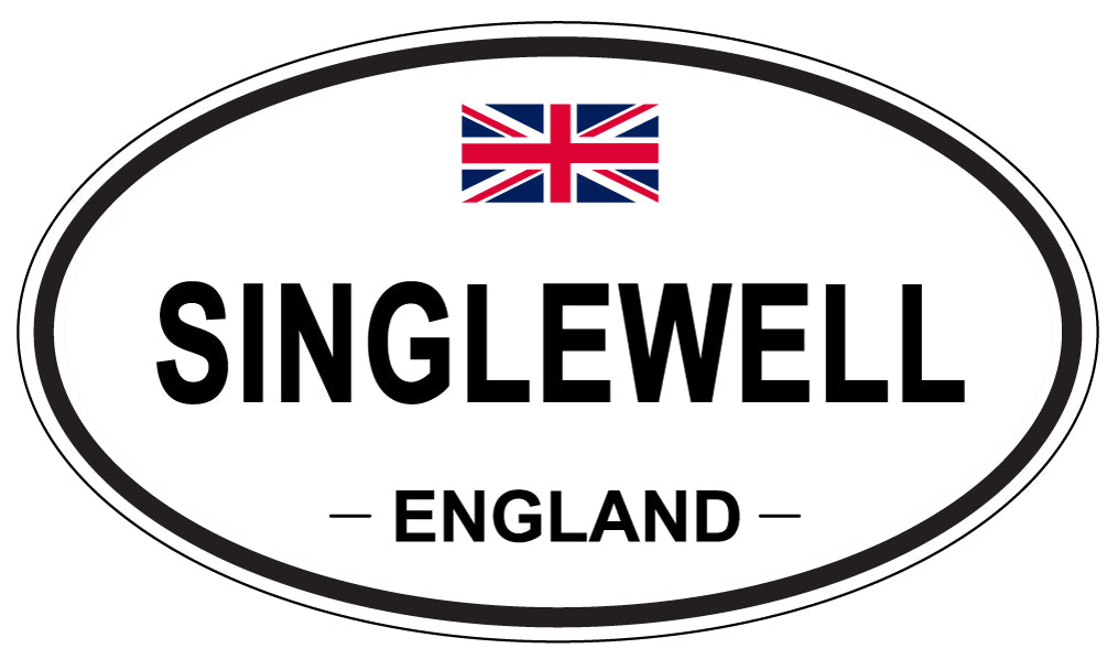 SINGLEWELL, ENGLAND - Oval Sticker