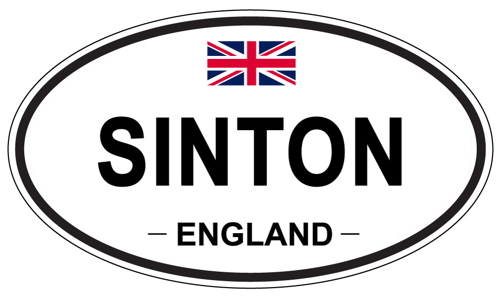 SINTON, ENGLAND - Oval Sticker