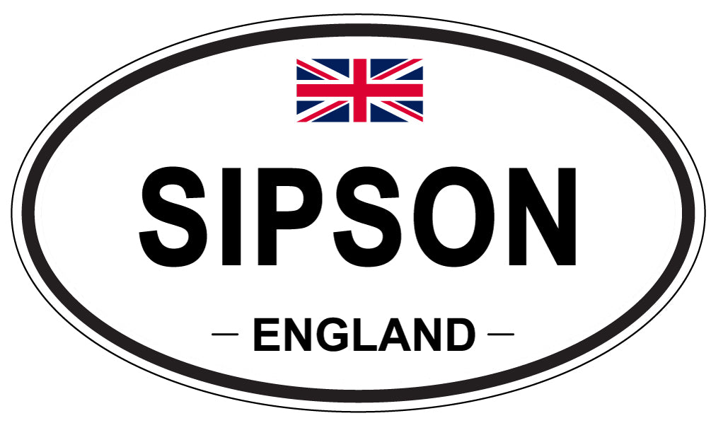 SIPSON, ENGLAND - Oval Sticker