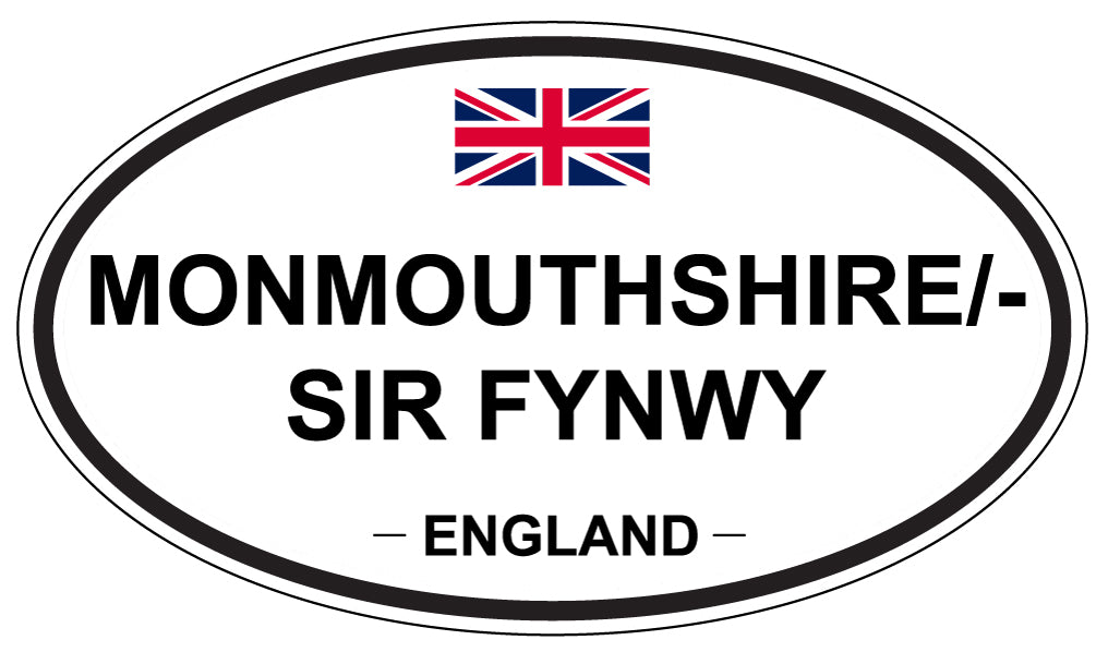 SIR FYNWY, ENGLAND - Oval Sticker