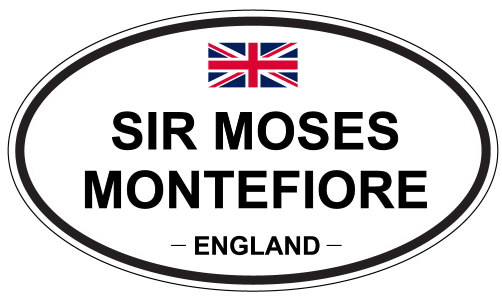 SIR MOSES MONTEFIORE, ENGLAND - Oval Sticker