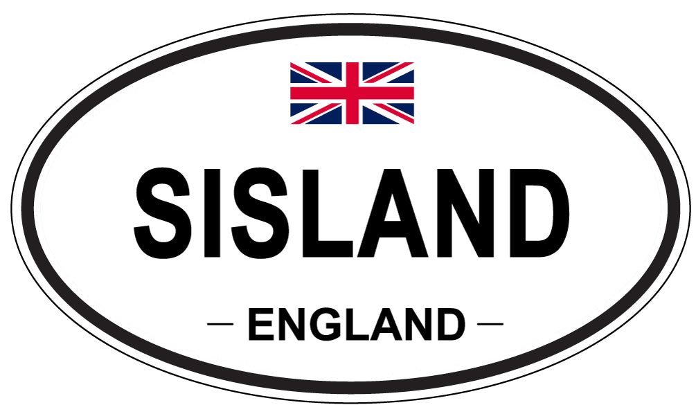 SISLAND, ENGLAND - Oval Sticker