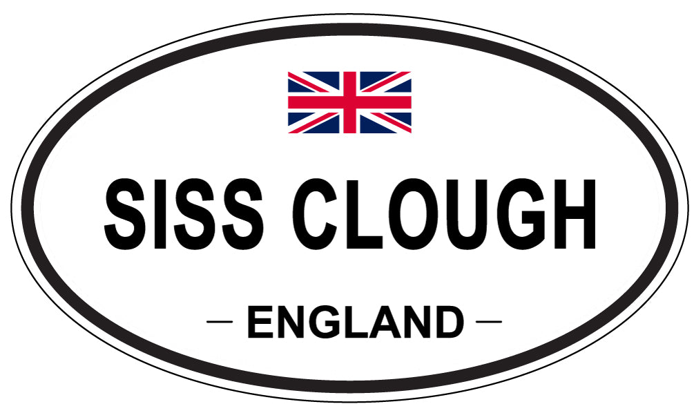 SISS CLOUGH, ENGLAND - Oval Sticker