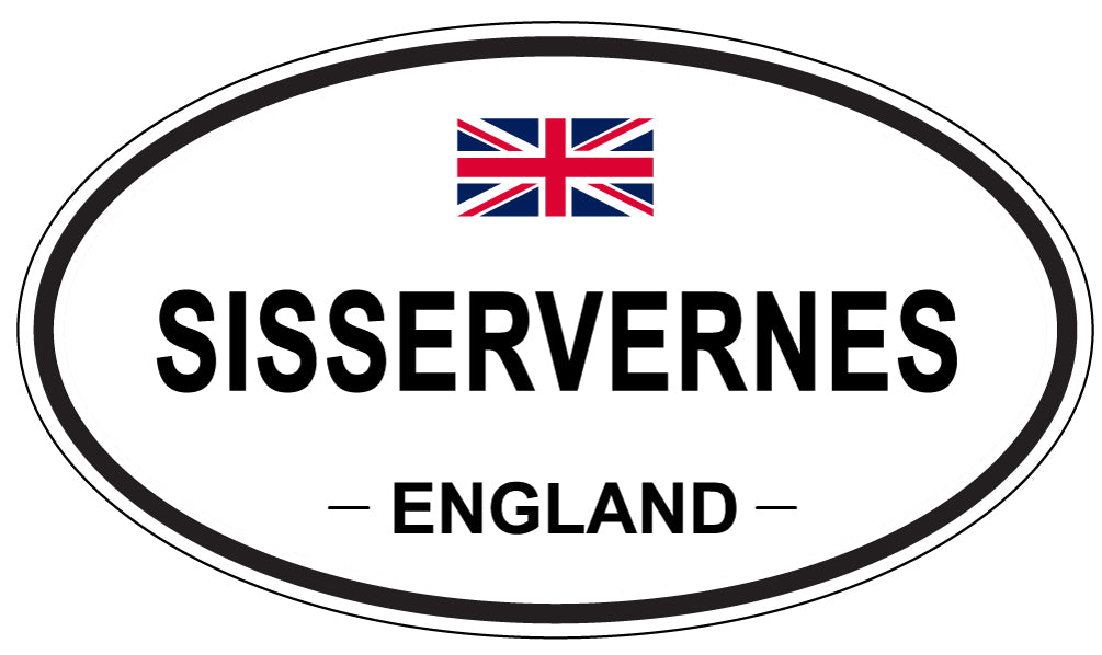 SISSERVERNES, ENGLAND - Oval Sticker