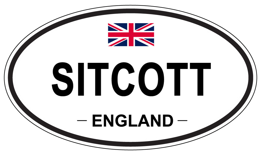 SITCOTT, ENGLAND - Oval Sticker