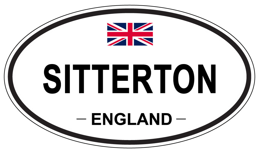 SITTERTON, ENGLAND - Oval Sticker