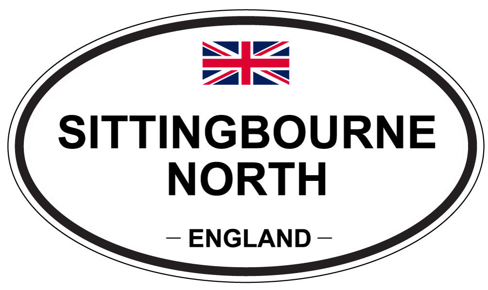 SITTINGBOURNE NORTH, ENGLAND - Oval Sticker