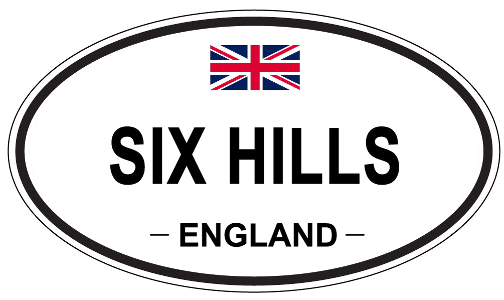 SIX HILLS, ENGLAND - Oval Sticker