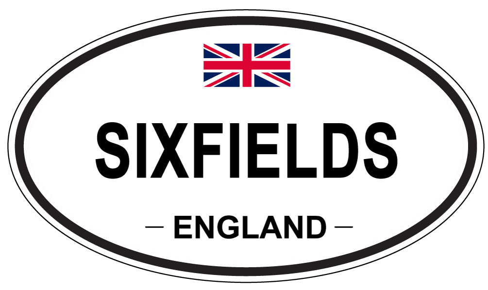 SIXFIELDS, ENGLAND - Oval Sticker