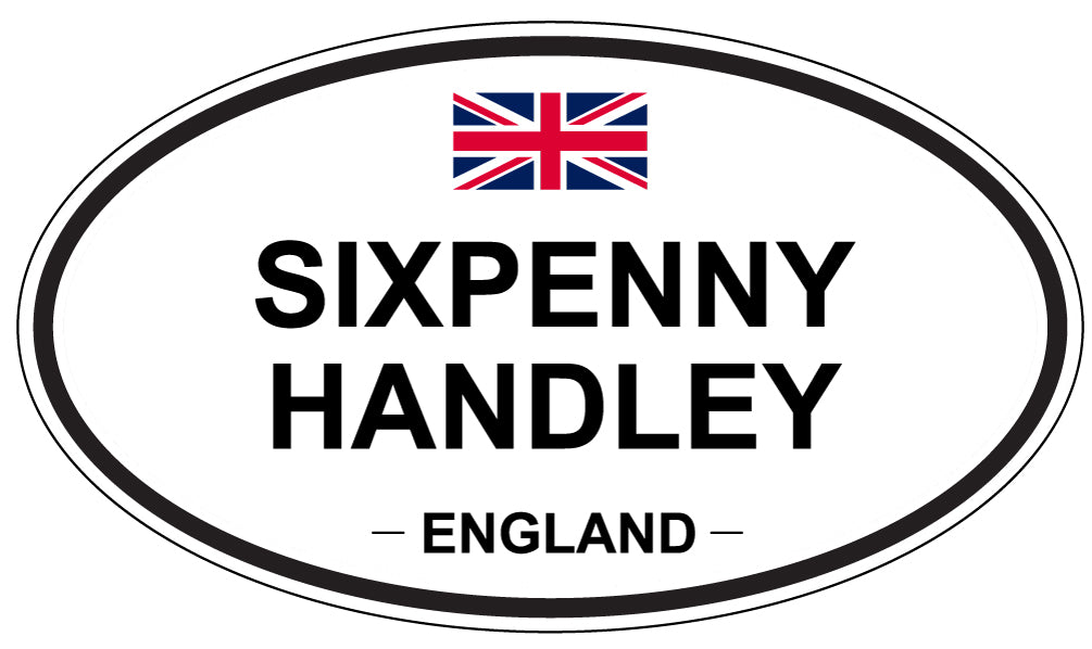 SIXPENNY HANDLEY, ENGLAND - Oval Sticker