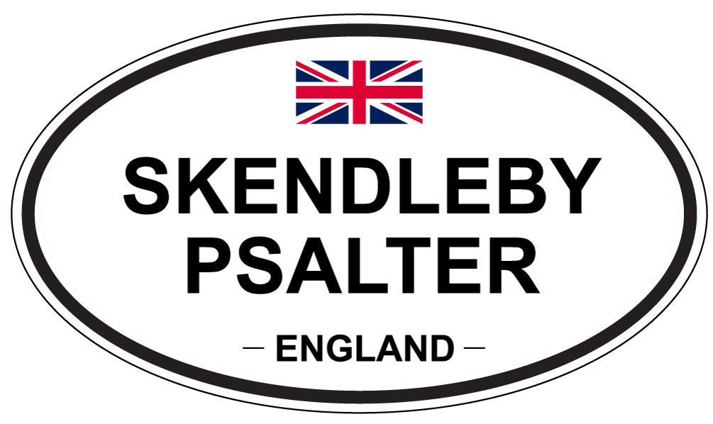 SKENDLEBY PSALTER, ENGLAND - Oval Sticker