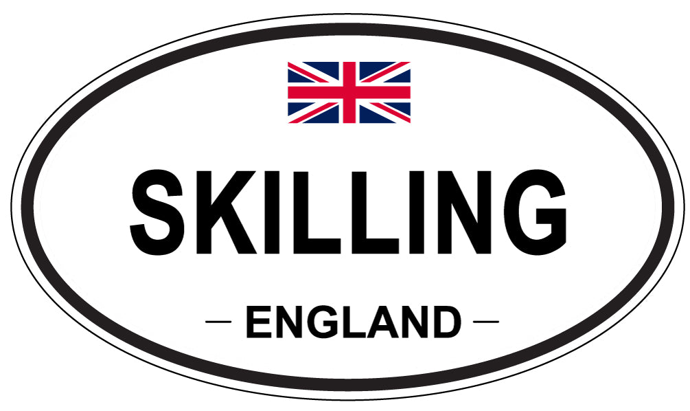SKILLING, ENGLAND - Oval Sticker