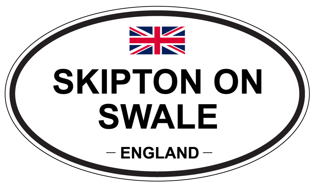 SKIPTON ON SWALE, ENGLAND - Oval Sticker