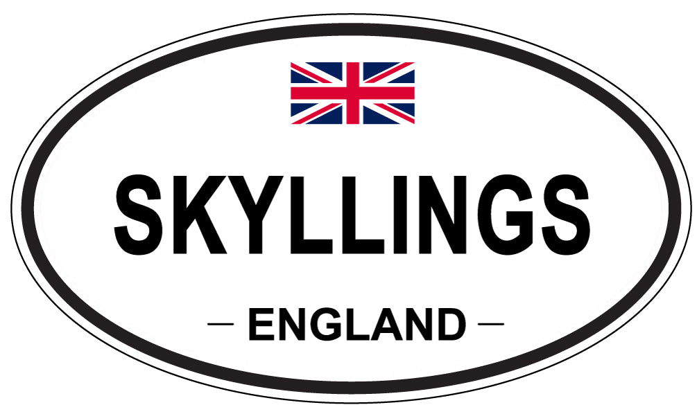 SKYLLINGS, ENGLAND - Oval Sticker