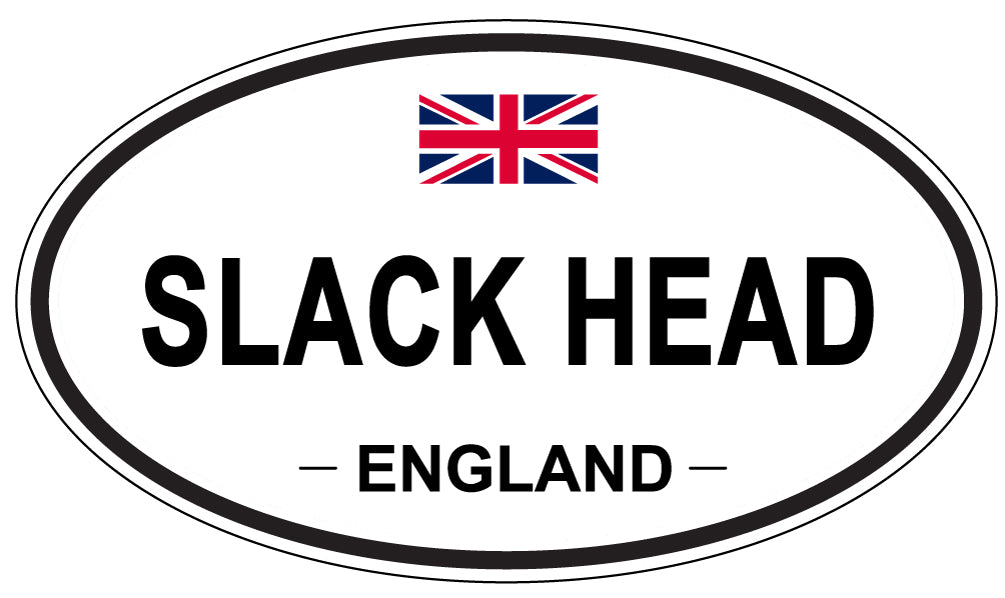 SLACK HEAD, ENGLAND - Oval Sticker