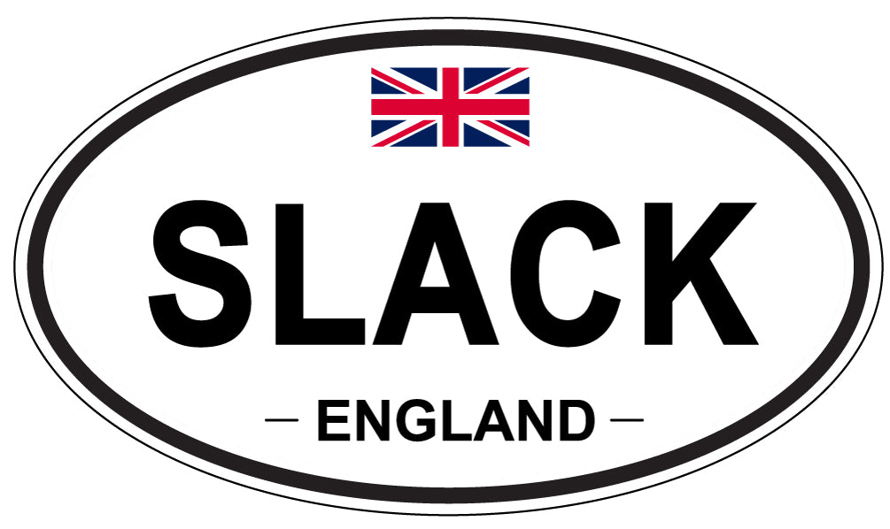 SLACK, ENGLAND - Oval Sticker