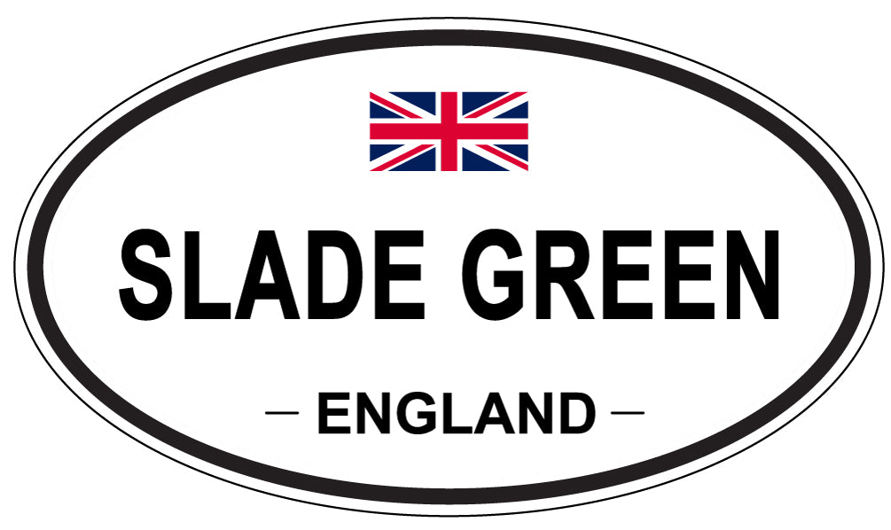 SLADE GREEN, ENGLAND - Oval Sticker