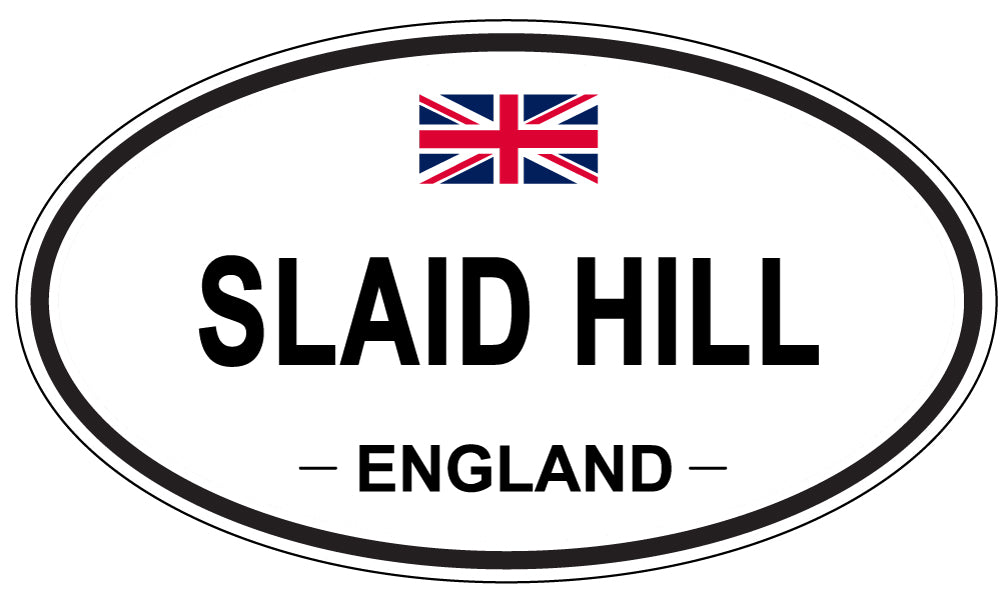 SLAID HILL, ENGLAND - Oval Sticker