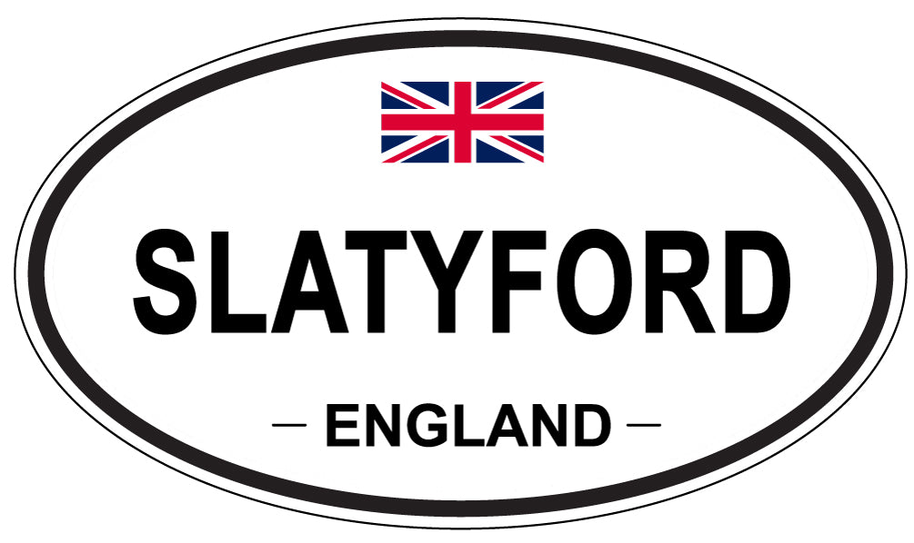 SLATYFORD, ENGLAND - Oval Sticker