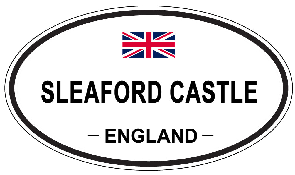 SLEAFORD CASTLE, ENGLAND - Oval Sticker