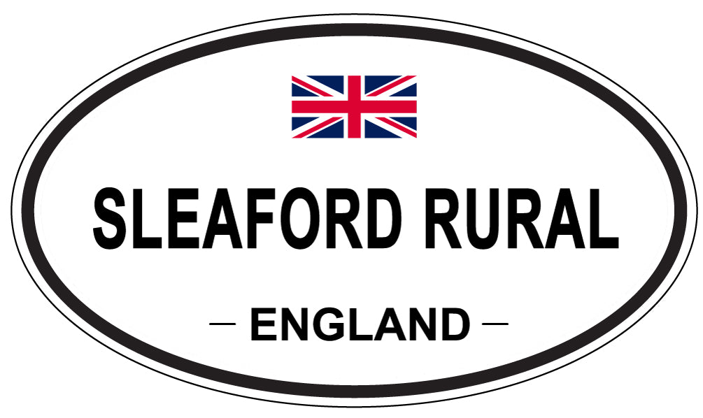 SLEAFORD RURAL, ENGLAND - Oval Sticker
