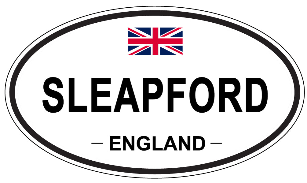 SLEAPFORD, ENGLAND - Oval Sticker