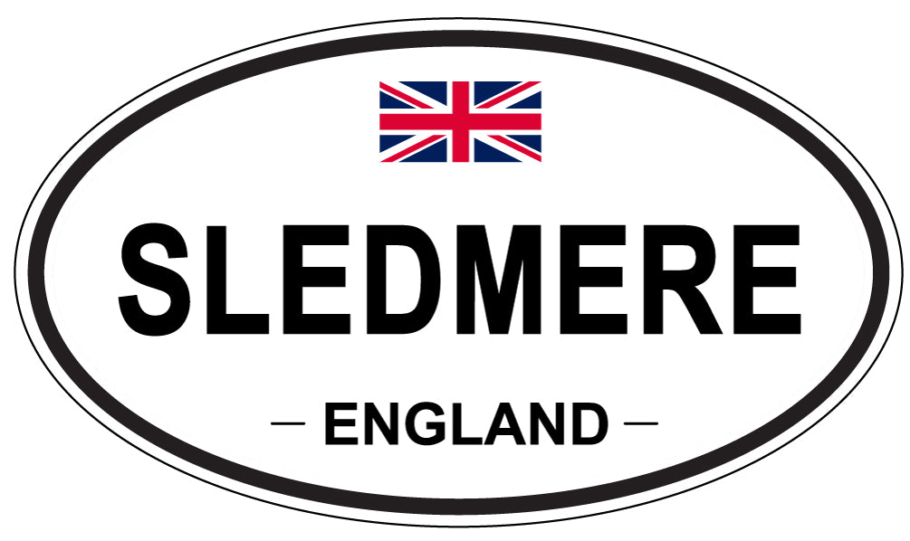 SLEDMERE, ENGLAND - Oval Sticker