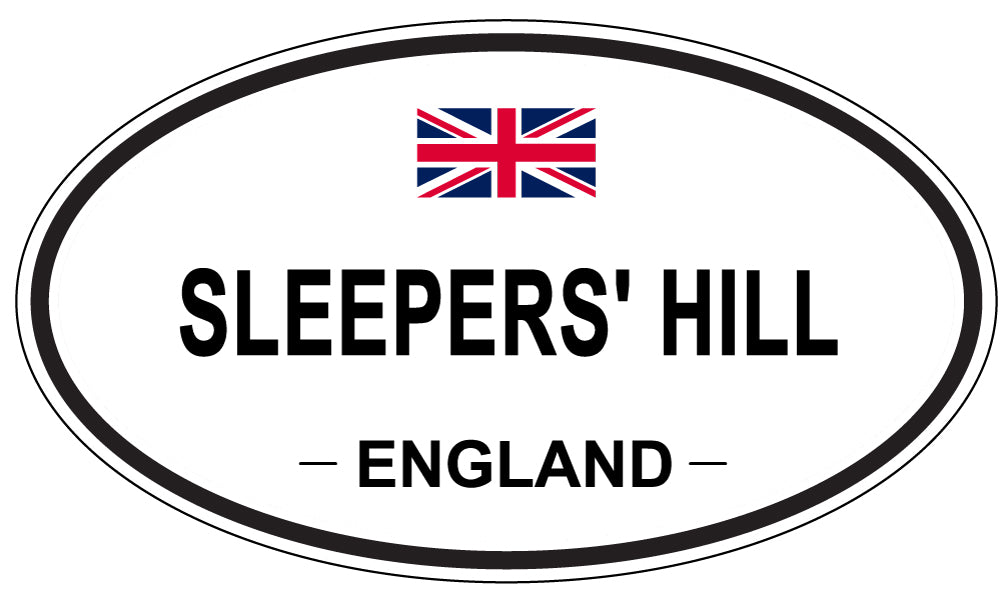 SLEEPERS' HILL, ENGLAND - Oval Sticker