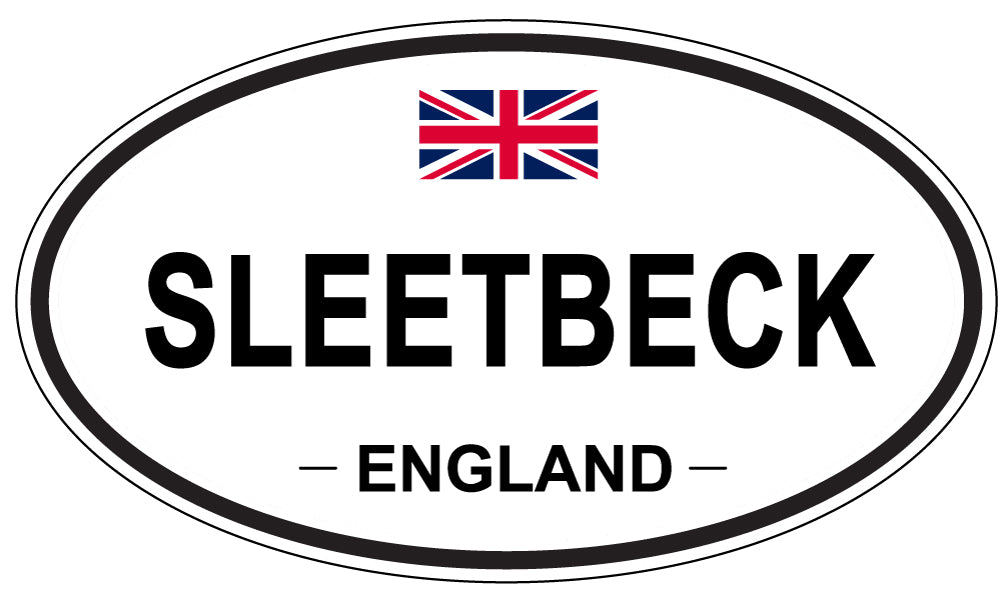 SLEETBECK, ENGLAND - Oval Sticker