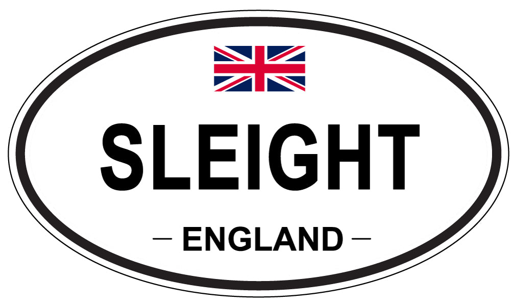 SLEIGHT, ENGLAND - Oval Sticker