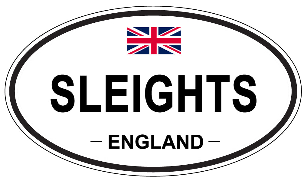 SLEIGHTS, ENGLAND - Oval Sticker