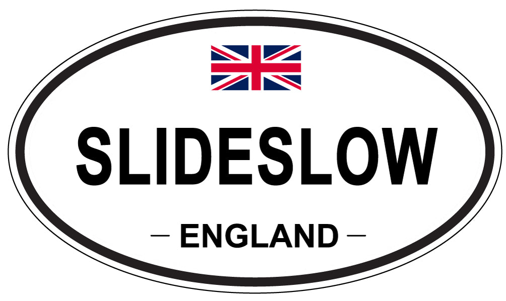 SLIDESLOW, ENGLAND - Oval Sticker