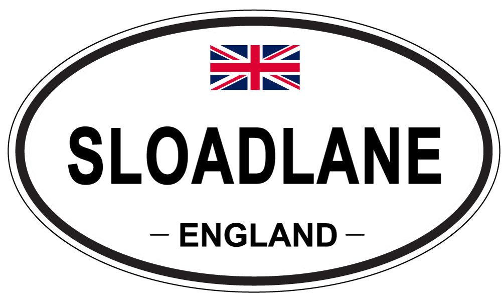 SLOADLANE, ENGLAND - Oval Sticker