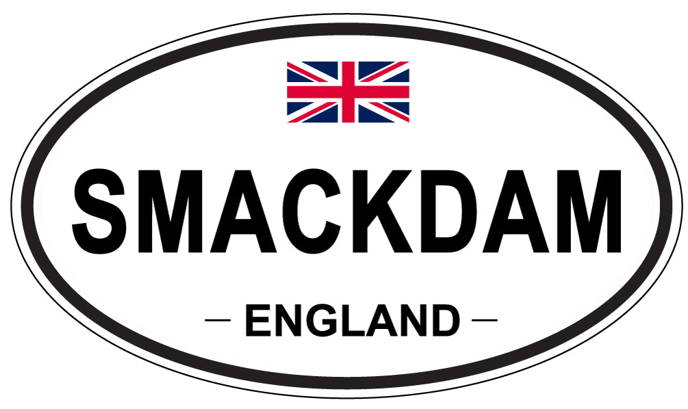 SMACKDAM, ENGLAND - Oval Sticker