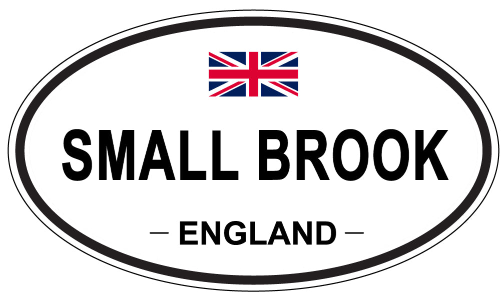 SMALL BROOK, ENGLAND - Oval Sticker