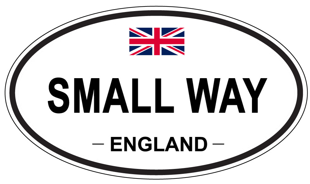 SMALL WAY, ENGLAND - Oval Sticker