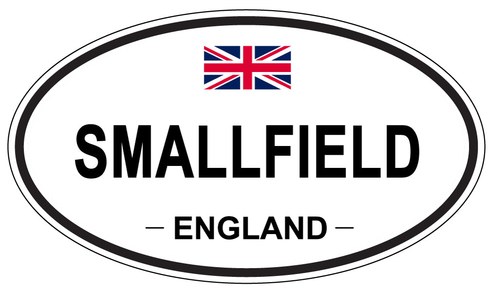SMALLFIELD, ENGLAND - Oval Sticker
