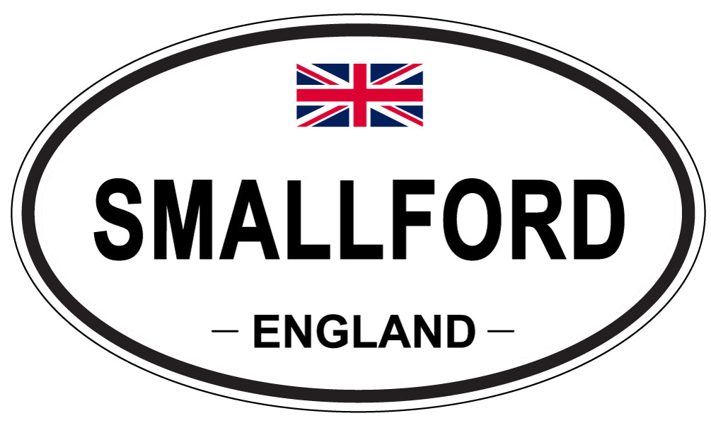 SMALLFORD, ENGLAND - Oval Sticker