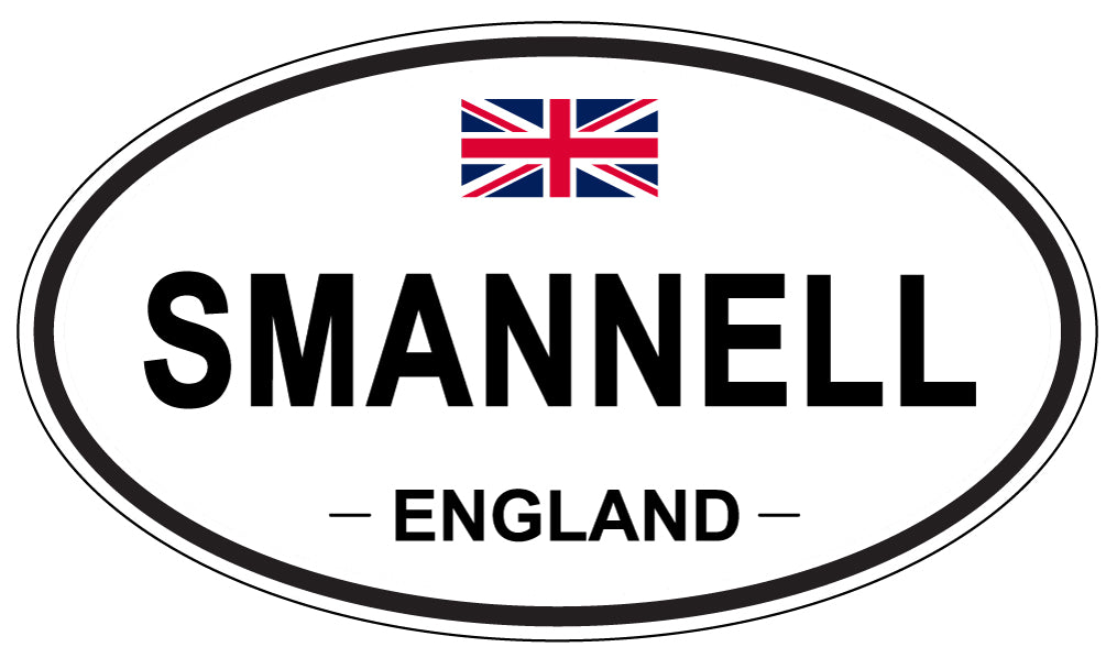 SMANNELL, ENGLAND - Oval Sticker