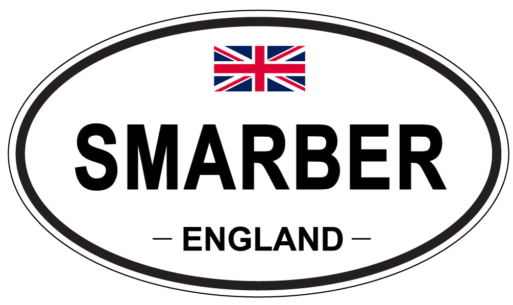 SMARBER, ENGLAND - Oval Sticker