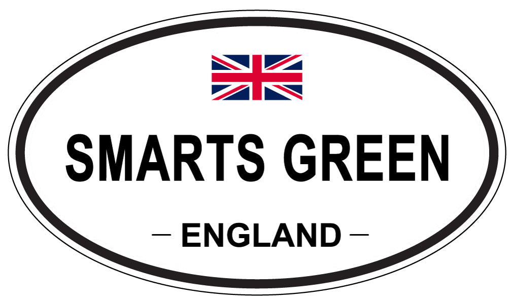 SMARTS GREEN, ENGLAND - Oval Sticker