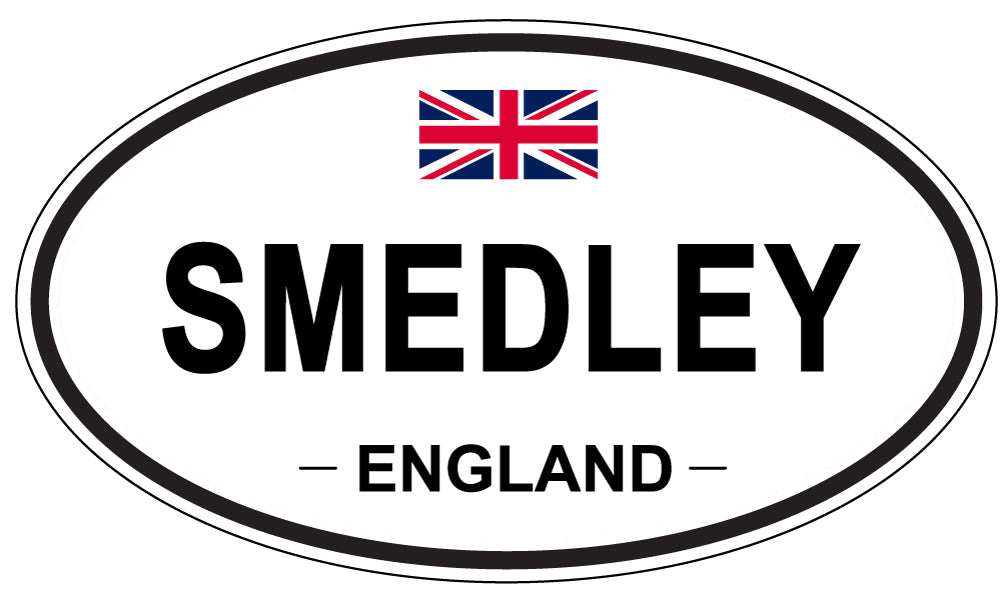 SMEDLEY, ENGLAND - Oval Sticker