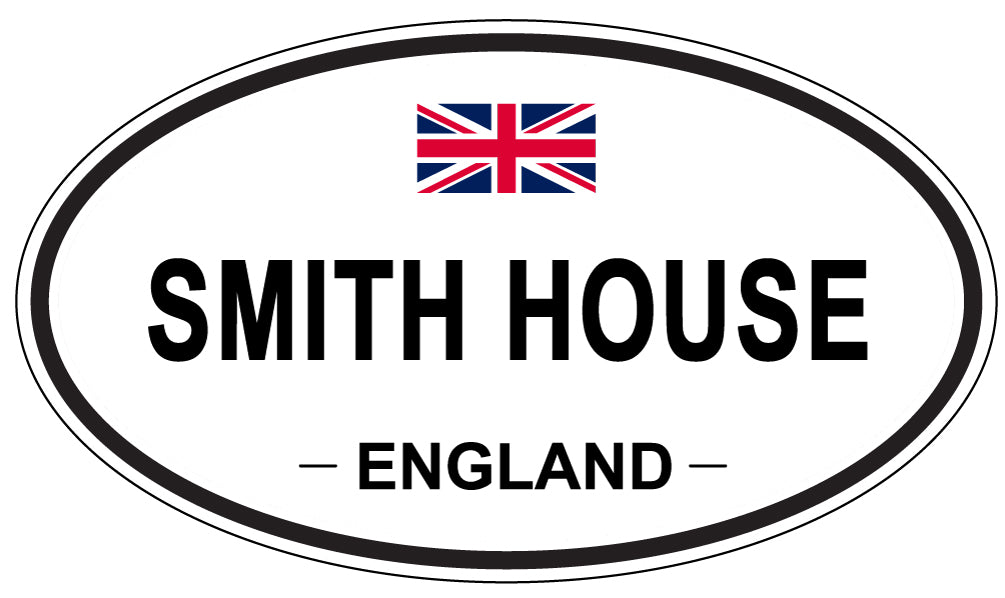 SMITH HOUSE, ENGLAND - Oval Sticker