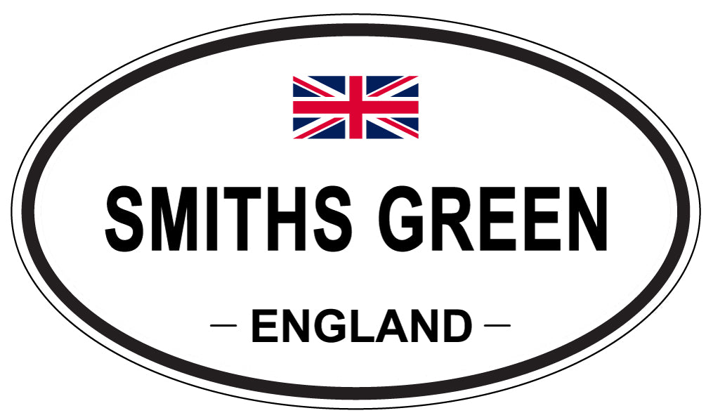 SMITHS GREEN, ENGLAND - Oval Sticker