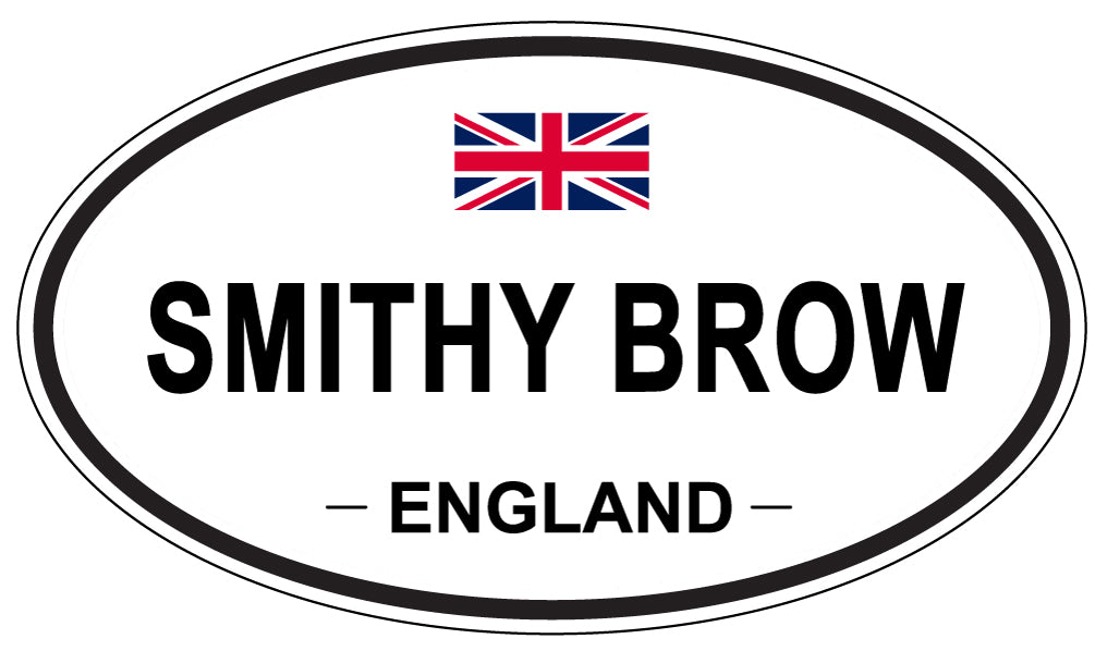 SMITHY BROW, ENGLAND - Oval Sticker