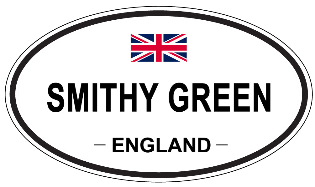SMITHY GREEN, ENGLAND - Oval Sticker