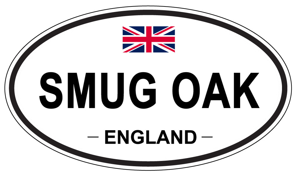 SMUG OAK, ENGLAND - Oval Sticker