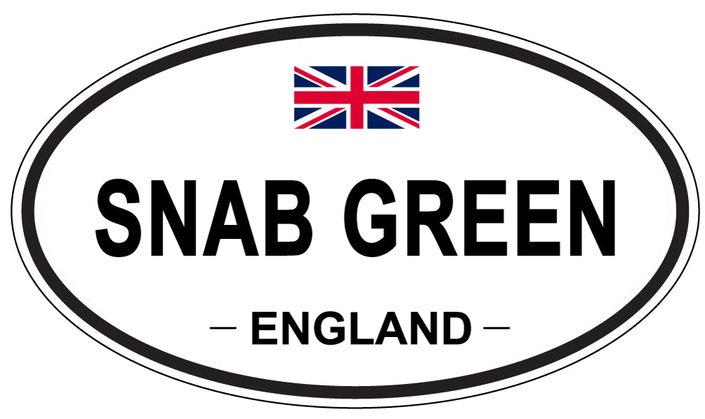 SNAB GREEN, ENGLAND - Oval Sticker