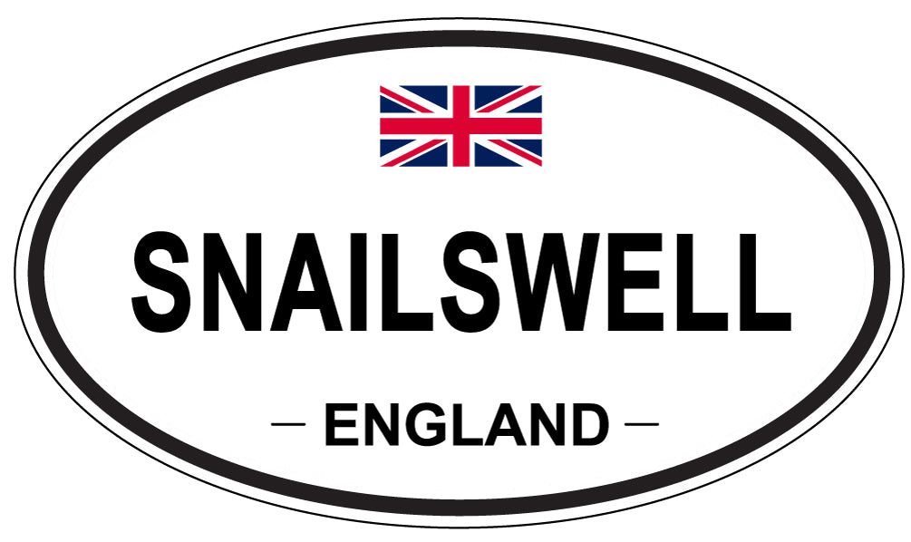 SNAILSWELL, ENGLAND - Oval Sticker